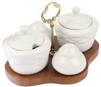 Набор для специй на подставке 5 предметов LORAINE (90028-301)