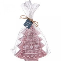 Свеча bronco фигурная &quot;ель&quot; пудровая 13,5*15,5 см Bronco (315-195)