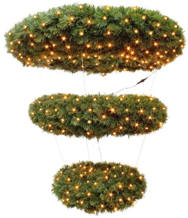 Триумф венок-люстра элегантный 3 кольца 120 см 632 ламп зеленый (72037)