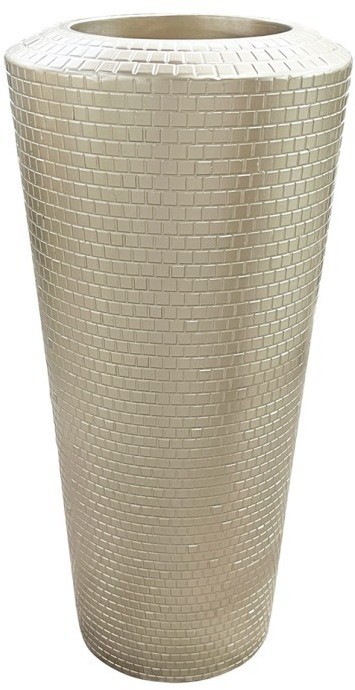 Кашпо c фактурной отделкой шампань d32*65см (TT-00010212)