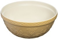 Миска бежевого цвета с рельефным узором Ягоды Тайги из коллекции russian north, 2,5 л (74997)