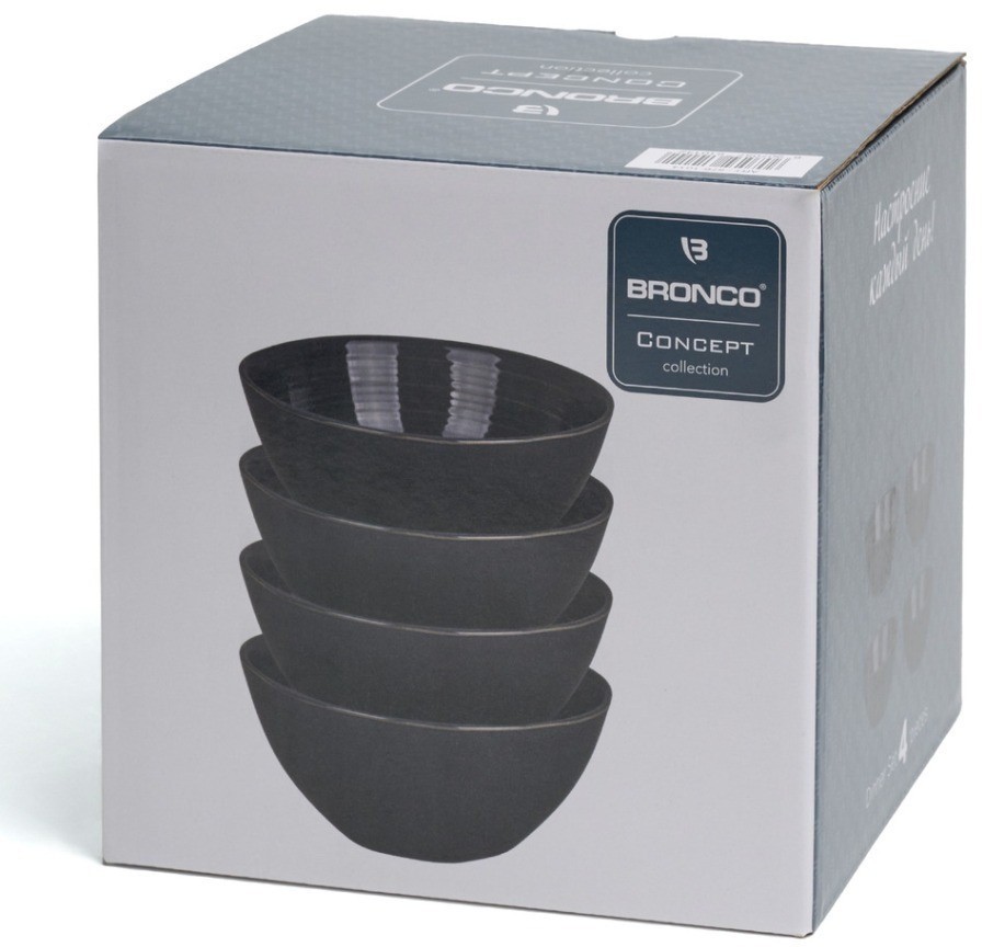 Набор салатников bronco "concept" диаметр= 15,5 см 4 шт. синий (576-1014)