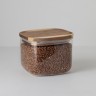 Банка для хранения квадратная glass acacia,1 л (79984)