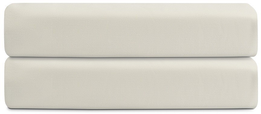 Простыня на резинке из сатина серо-бежевого цвета с брашинг-эффектом из коллекции essential, 180х200 см (76105)