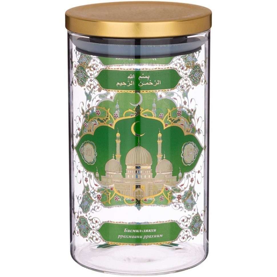 Емкость для сыпучих agness  "сура" 1200 мл боросиликатное стекло 10*18 см (887-142)