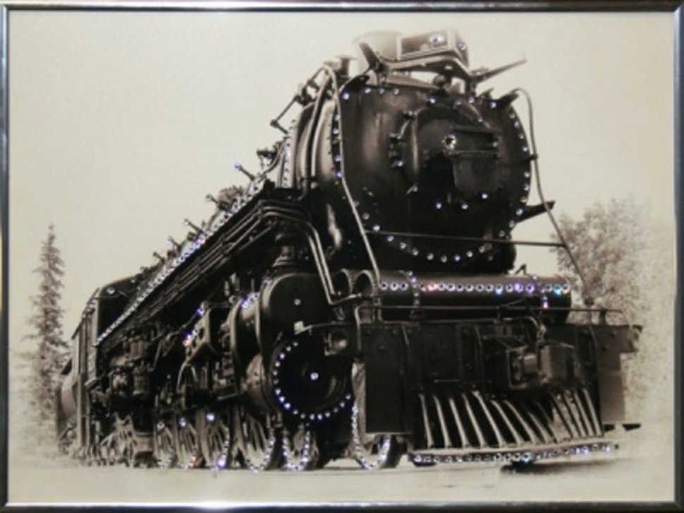 Картина Ретро паровоз с кристаллами Swarovski (1599)