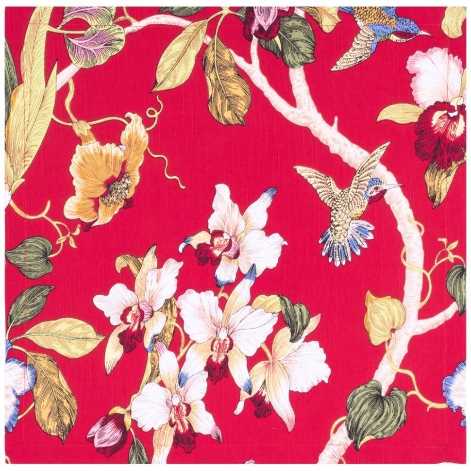 Набор салфеток из 4-х шт "парадиз",40х40см ,красный/зелёный, хлопок 100% SANTALINO (850-823-8)