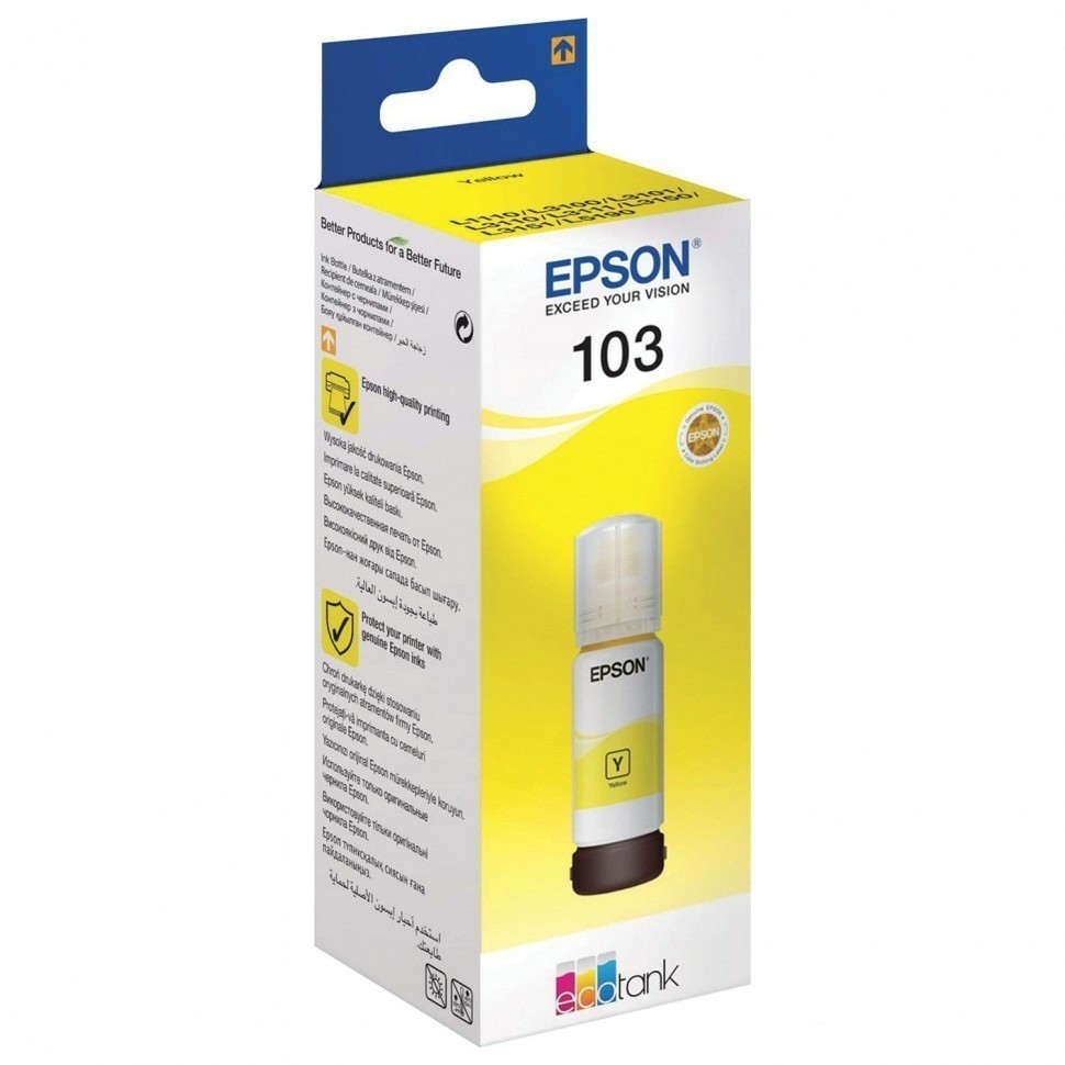 Чернила EPSON 103 C13T00S44A для СНПЧ EPSON L3100/L3101/L3110/L3150/L3151 желтые 363193 (93665)