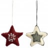 Набор елочных украшений из фетра christmas stars из коллекции new year essential, 3 шт. (76752)