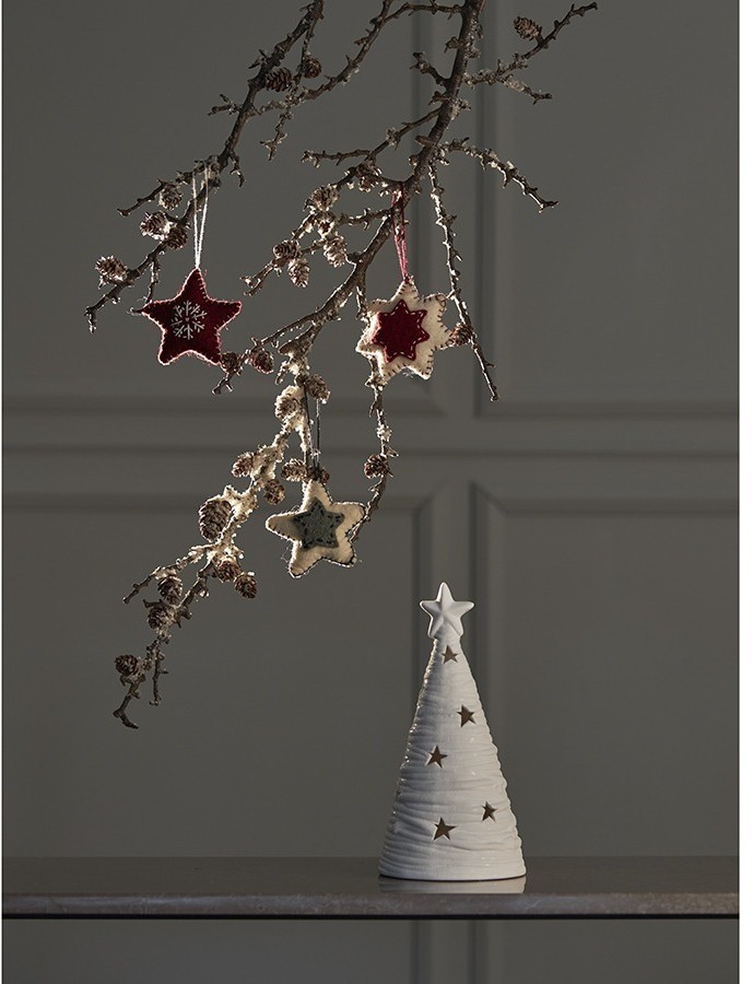 Набор елочных украшений из фетра christmas stars из коллекции new year essential, 3 шт. (76752)