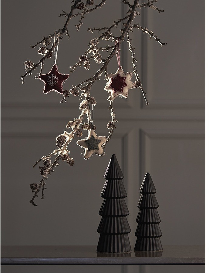 Набор елочных украшений из фетра christmas stars из коллекции new year essential, 3 шт. (76752)