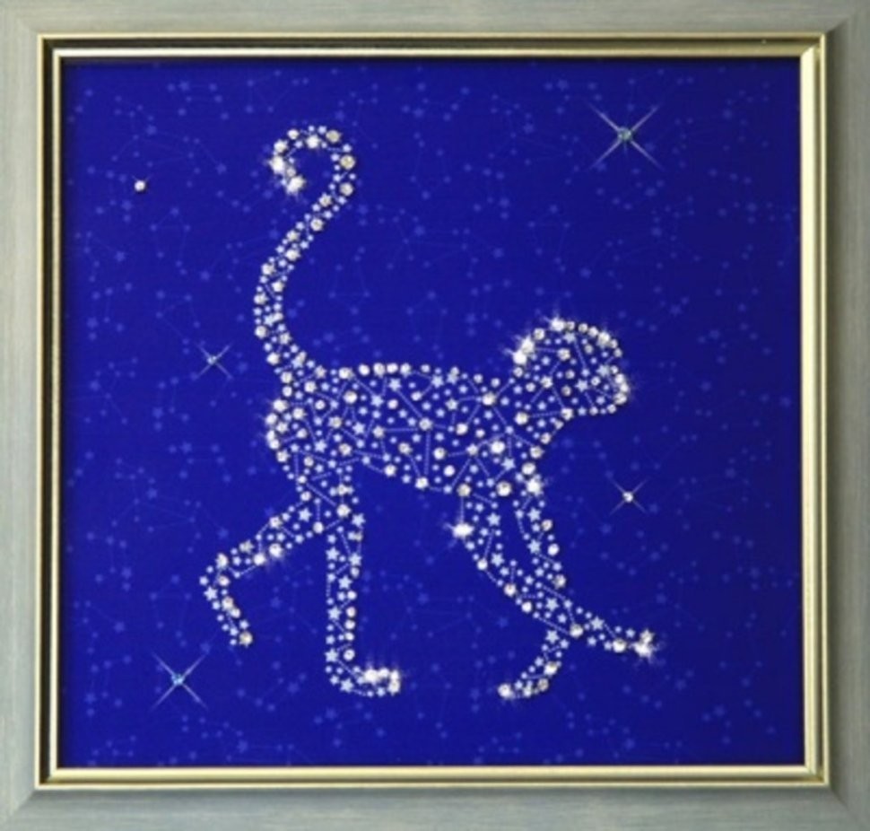 Картина Звездная обезьяна с кристаллами Swarovski (1767)