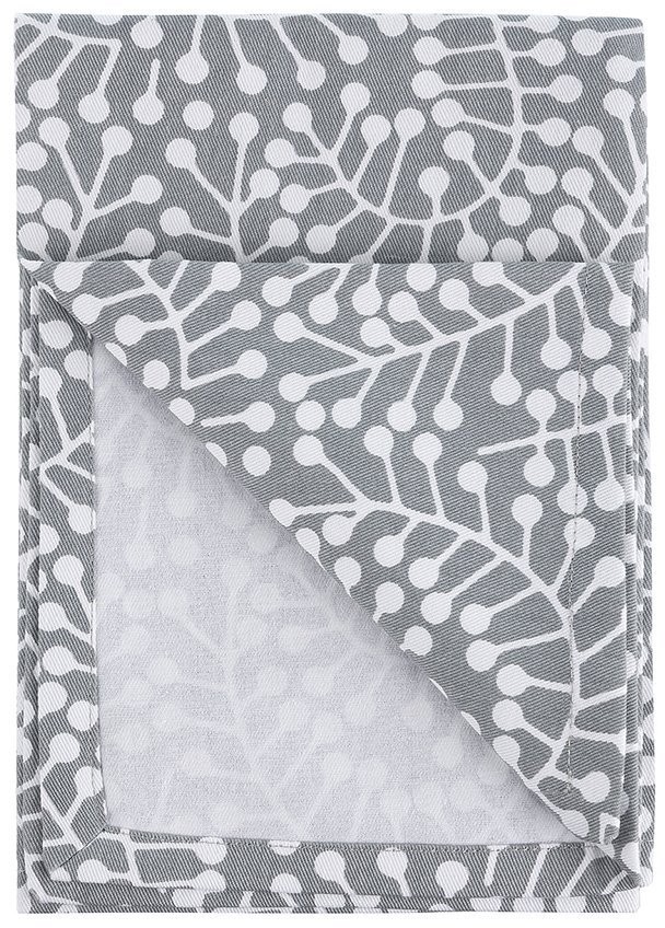 Набор из двух салфеток сервировочных серого цвета с принтом Спелая Смородина из коллекции scandinavian touch, 45х45 см (73532)