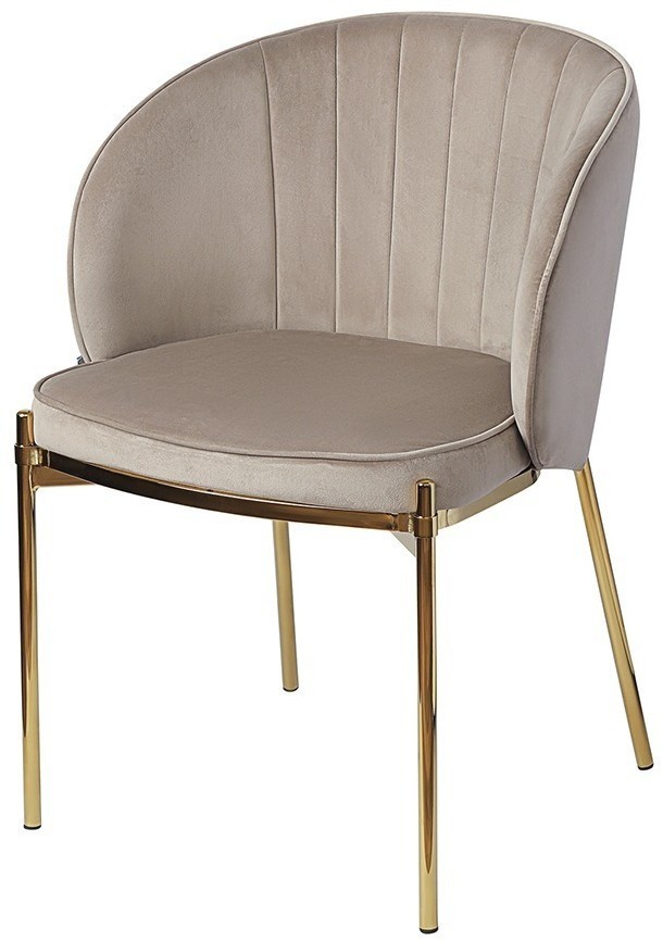 Стул coral, велюр, серо-бежевый (77191)