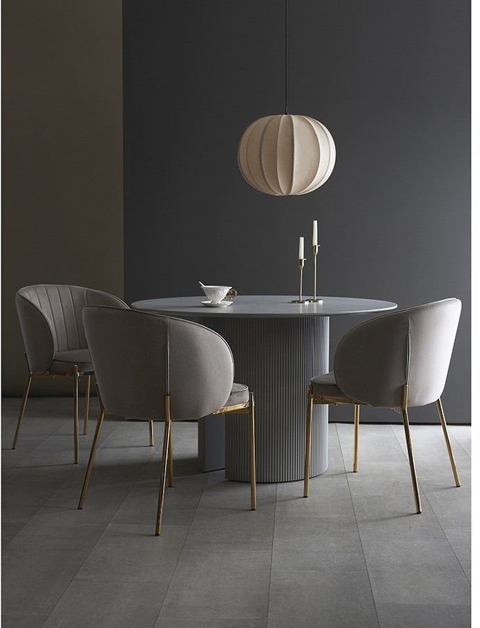 Стул coral, велюр, серо-бежевый (77191)