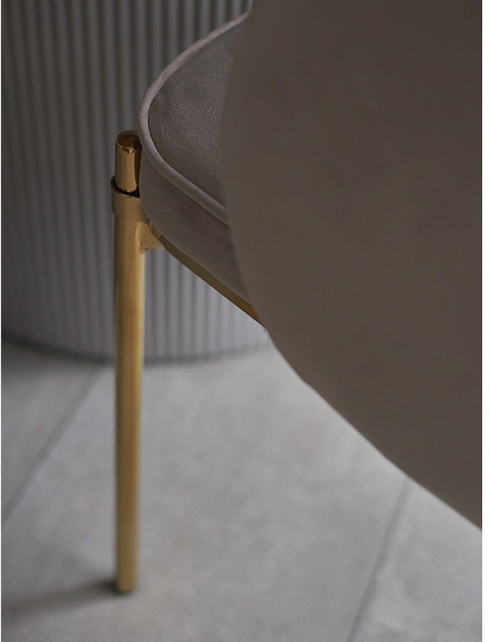 Стул coral, велюр, серо-бежевый (77191)