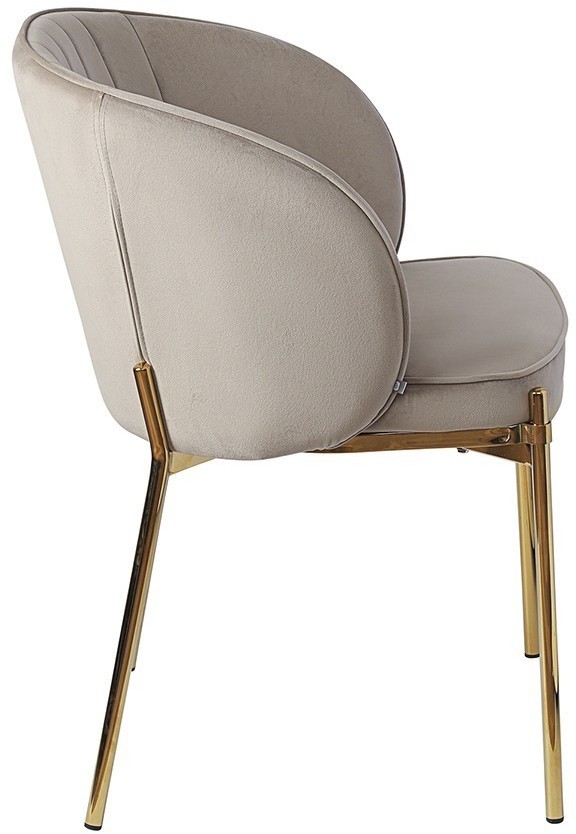 Стул coral, велюр, серо-бежевый (77191)