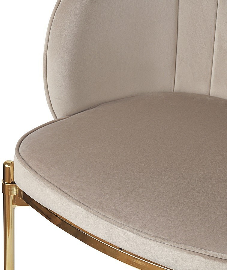 Стул coral, велюр, серо-бежевый (77191)