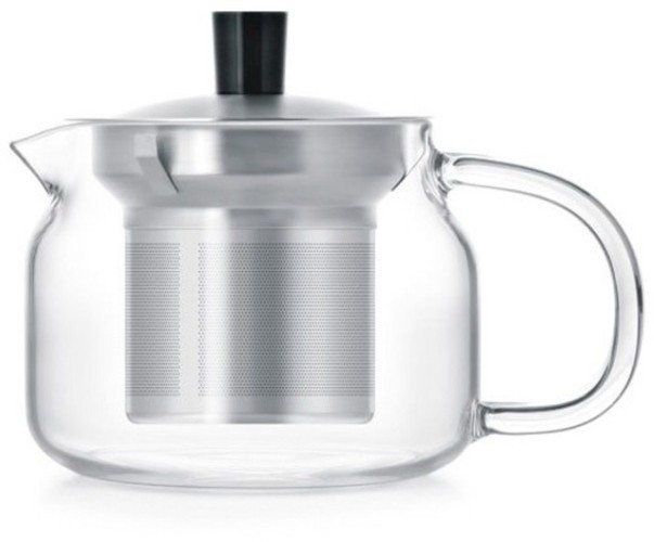 Чайник S'043, 10, Боросиликатное стекло, металл, clear/chrom, SAMADOYO