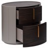 Тумбочка 2 ящика темный шпон 59*43*55см (TT-00012681)