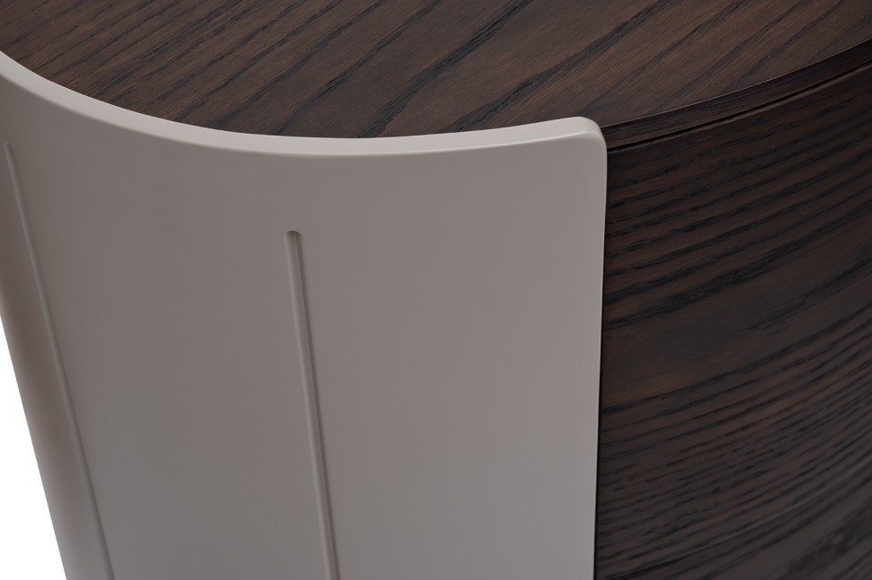 Тумбочка 2 ящика темный шпон 59*43*55см (TT-00012681)