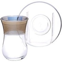 MS Набор 6 стаканов с блюдцами (42021+54201-88)