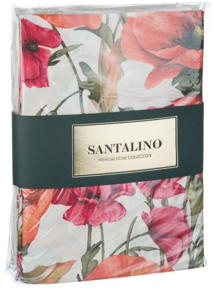 Кпб 1,5 спальный "маки" пододеяльник150х215 -1шт.прост( св.желтый)180х220 -1шт.нав 50х70-2шт SANTALINO (984-022)