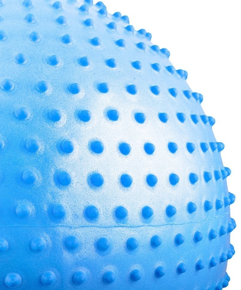 Мяч гимнастический массажный GB-301 65 см, антивзрыв, синий (78559)