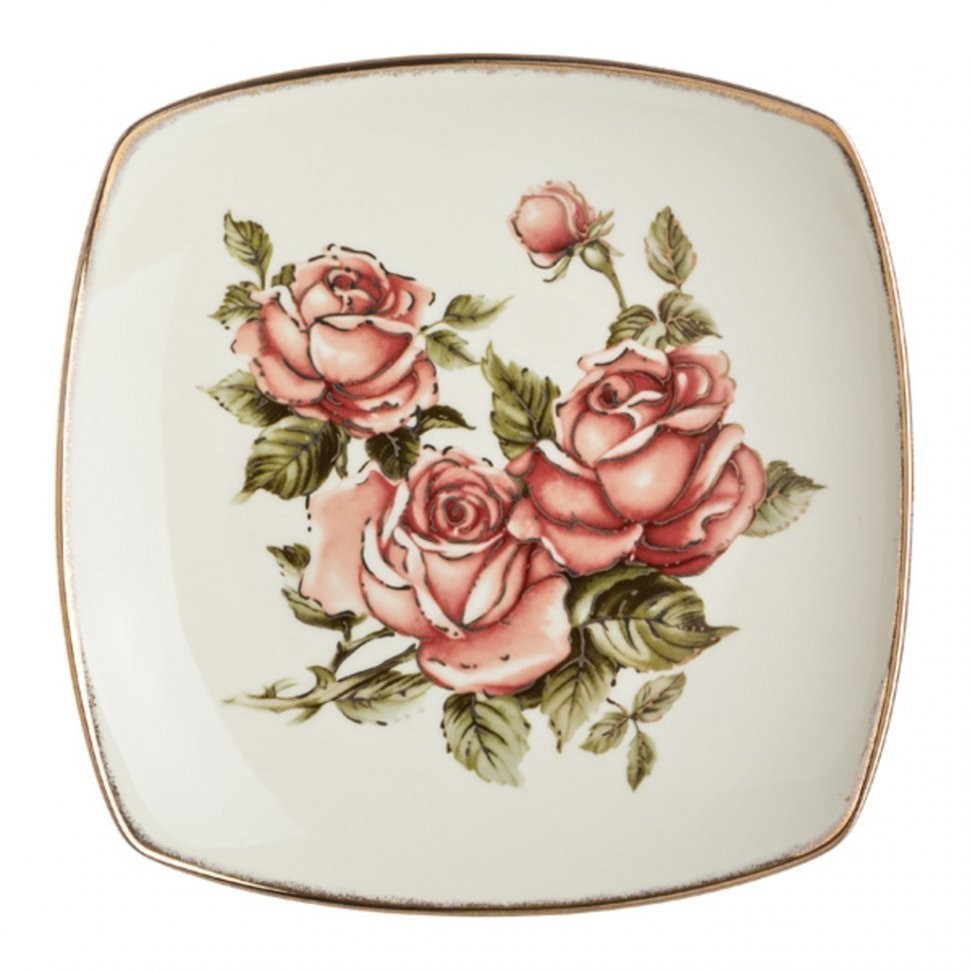 Набор тарелок "корейская роза" из 6 шт. 22*22 см Lefard (215-143)