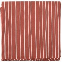 Скатерть из хлопка терракотового цвета с принтом Полоски из коллекции prairie, 170х250 см (69836)