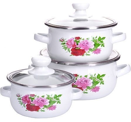 Наб/кастрюль 6пр ЭМАЛЬ 16х16х14см МВ (21527)