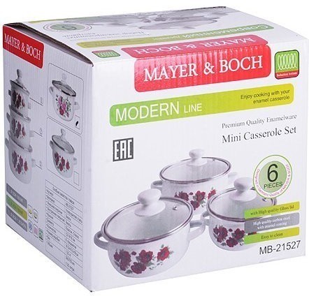 Наб/кастрюль 6пр ЭМАЛЬ 16х16х14см МВ (21527)