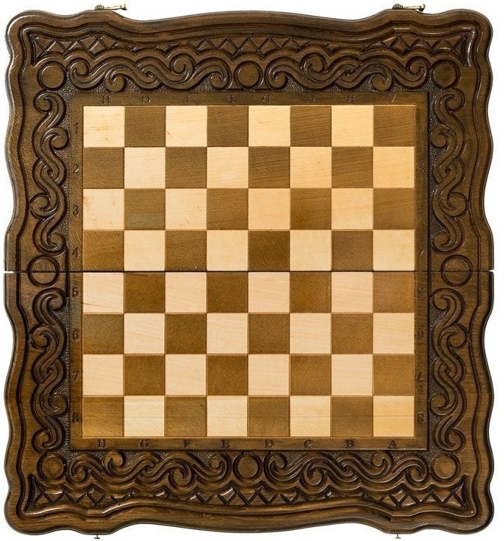 Шахматы + нарды резные "Бриз" 60, Haleyan (64511)