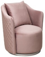 Кресло Verona/VD вращающееся, велюр розовый Colt007-ROS/хром 70*77*80см (TT-00014713)