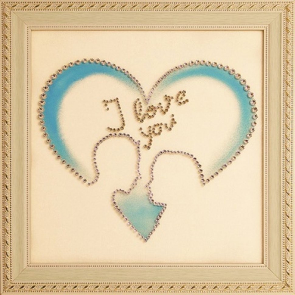 Картина Я тебя люблю с кристаллами Swarovski (1880)