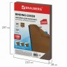 Обложки картонные для переплета А4 к-т 100 шт под кожу 230 г/м2 коричневые Brauberg 530951 (89993)