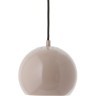 Лампа подвесная ball, 16хD18 см, пудровая глянцевая, черный шнур (73004)