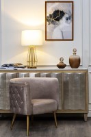 Лампа настольная плафон белый d35*72см (TT-00001531)