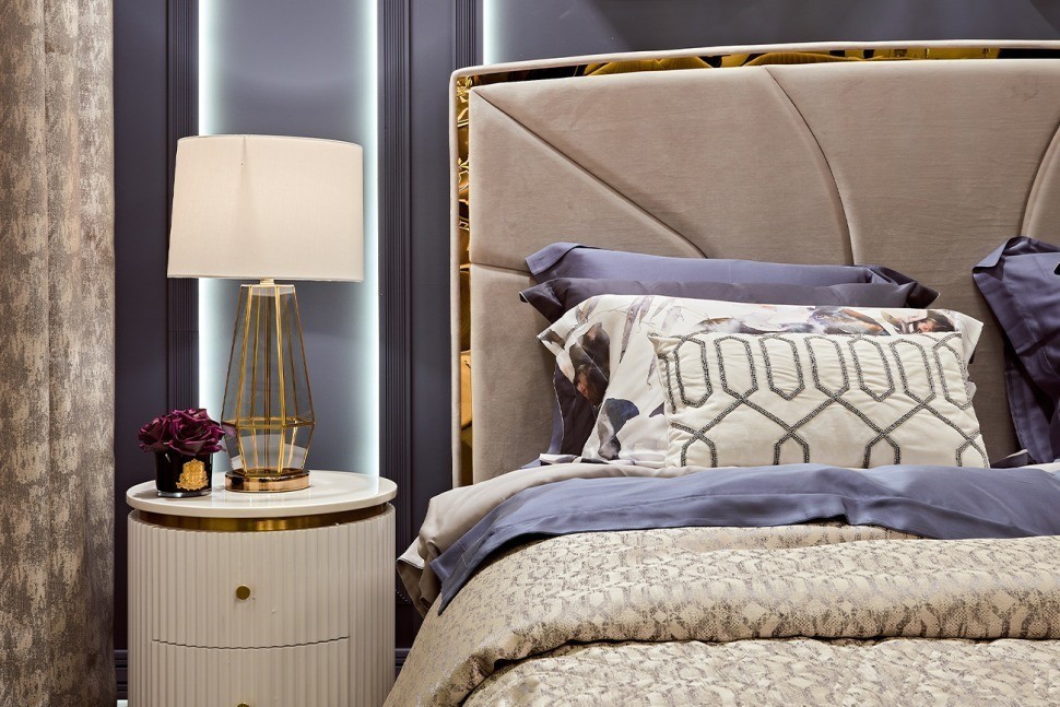 Лампа настольная плафон белый d35*72см (TT-00001531)