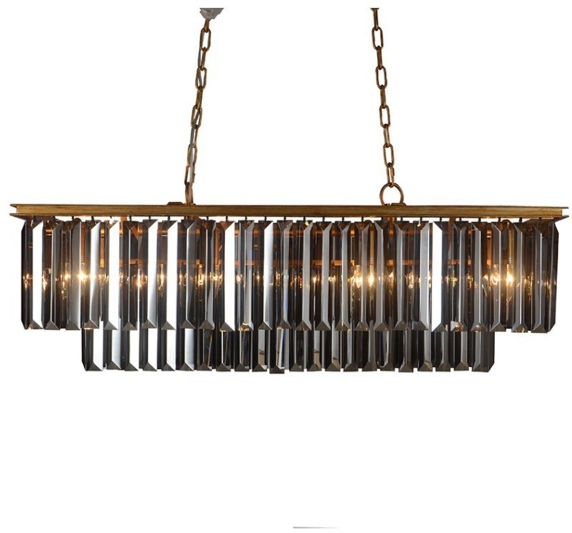 Люстра TD20538F-8SE-SM, металл, стекло, Golden leaf, ROOMERS FURNITURE