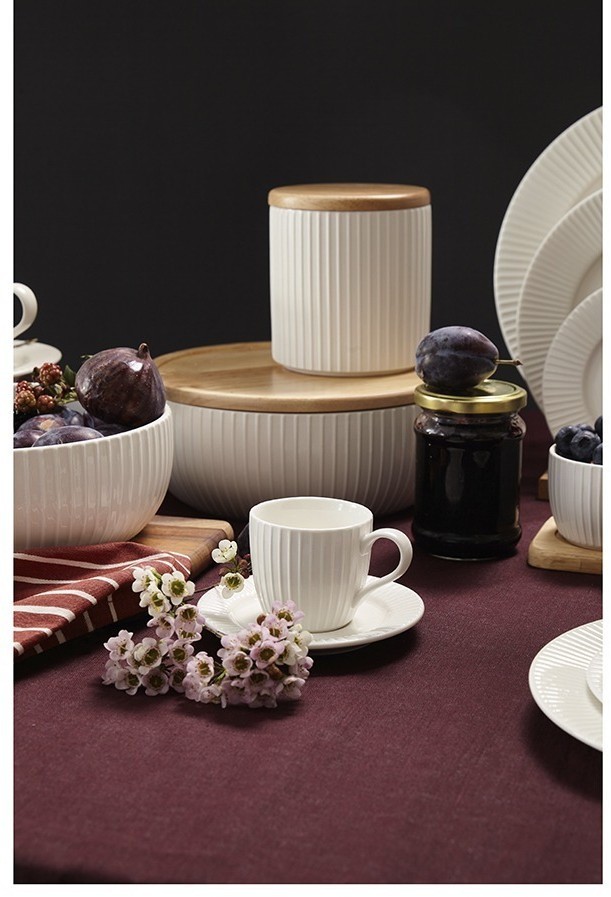 Салатник с крышкой из каучукового дерева soft ripples, dual glazing, D22 см (75892)