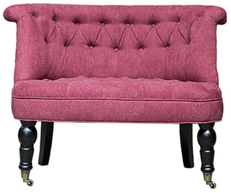 Пуф Камден NSCC-2008B-40/SUPER-13, каркас дуб, обивка лен, фурнитура бронза, pink, ROOMERS FURNITURE