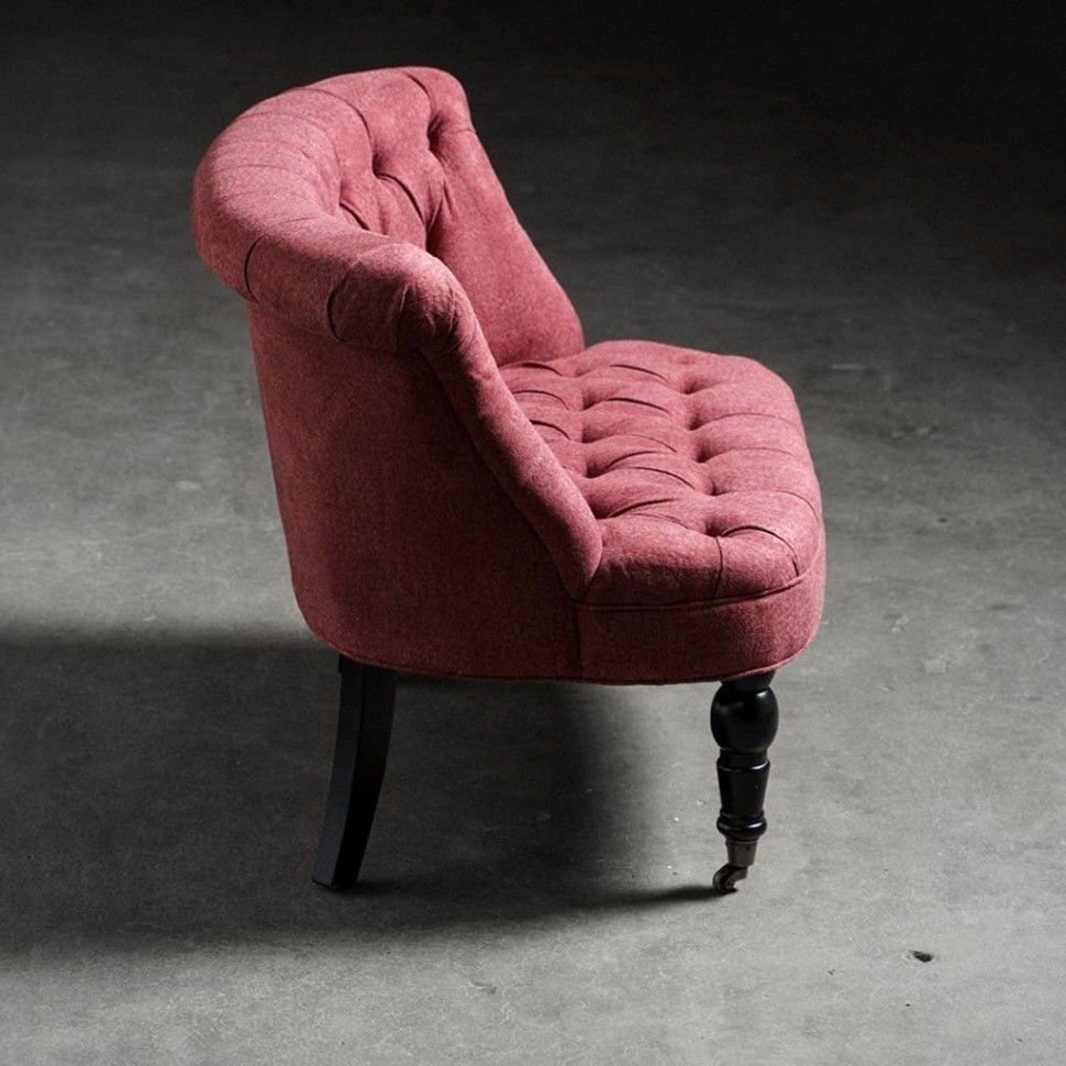 Пуф Камден NSCC-2008B-40/SUPER-13, каркас дуб, обивка лен, фурнитура бронза, pink, ROOMERS FURNITURE