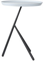 Столик приставной sustainable collection, D38 см, серо-голубой/черный (76073)