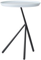 Столик приставной sustainable collection, D38 см, серо-голубой/черный (76073)