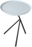 Столик приставной sustainable collection, D38 см, серо-голубой/черный (76073)