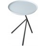 Столик приставной sustainable collection, D38 см, серо-голубой/черный (76073)