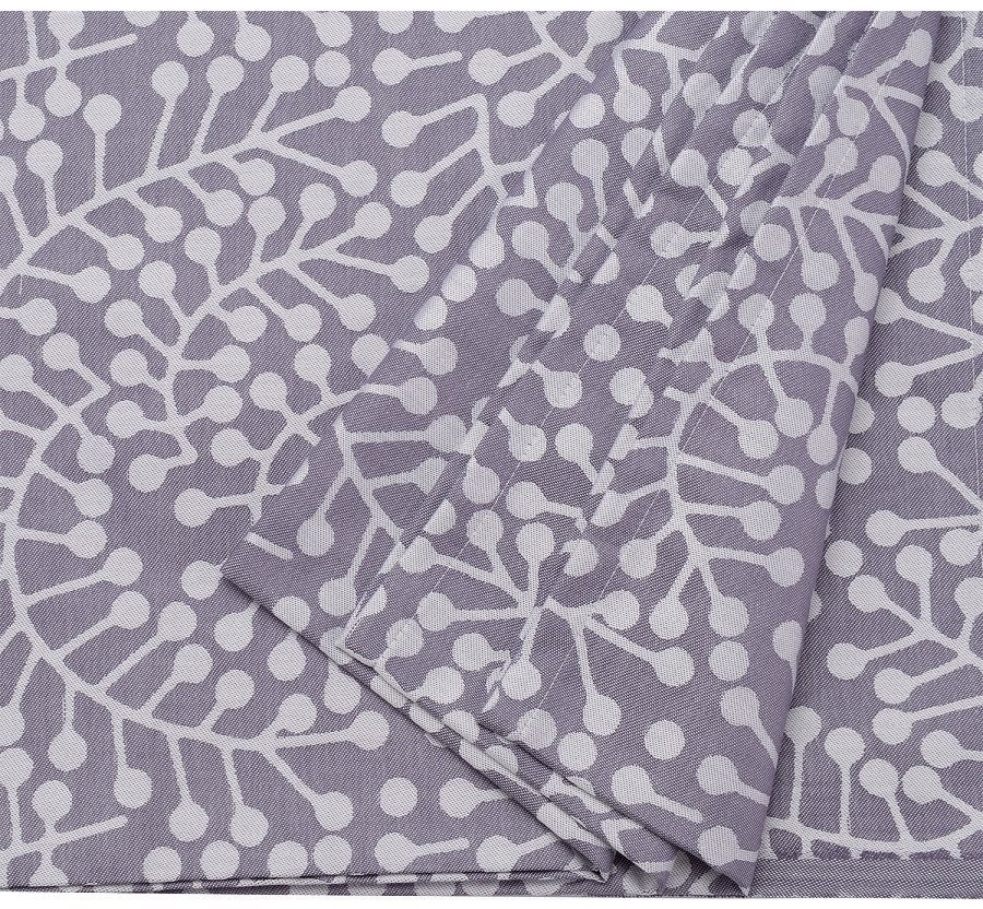 Скатерть из хлопка фиолетово-серого цвета с рисунком Спелая смородина, scandinavian touch, 180х260см (72178)