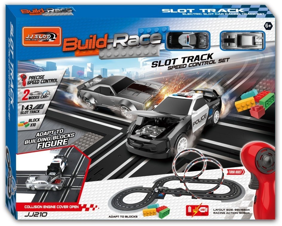 Гоночный автотрек JJ Slot (2 машинки, 508 см, от сети, 1:43) (JJ210-1)