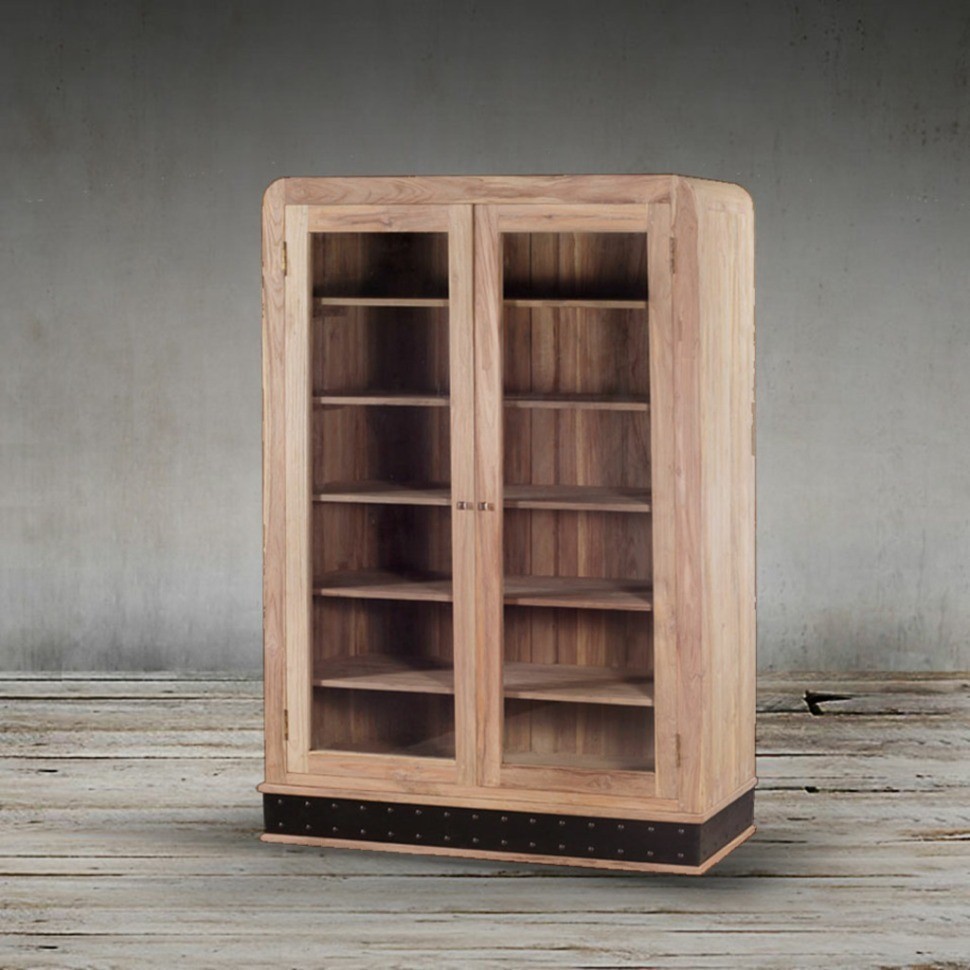 Шкаф KEN 7CBKEN152050210GS, массив тикового дерева, Indoor grey, ROOMERS FURNITURE